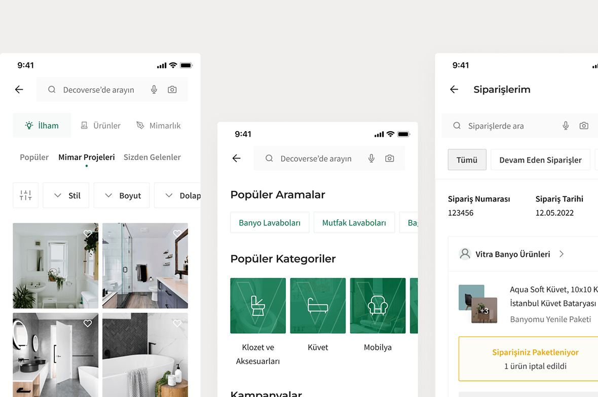 Mockup showing screenshots from Decoverse project