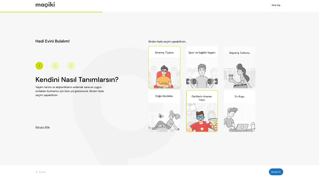 Shows gif of the Quiz page of Mapiki