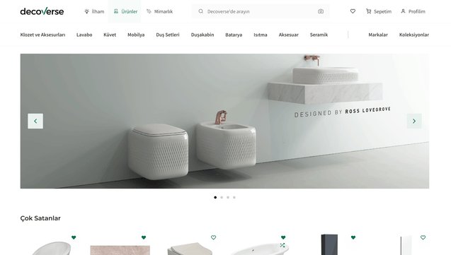 Shows gif of the homepage of Decoverse